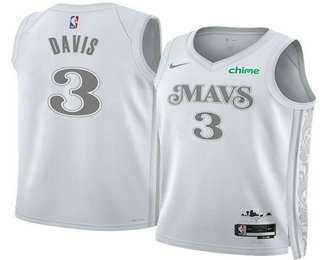 Men%27s Dallas Mavericks #3 Anthony Davis White 2025 City Edition Stitched Jersey Dzhi->los angeles lakers->NBA Jersey